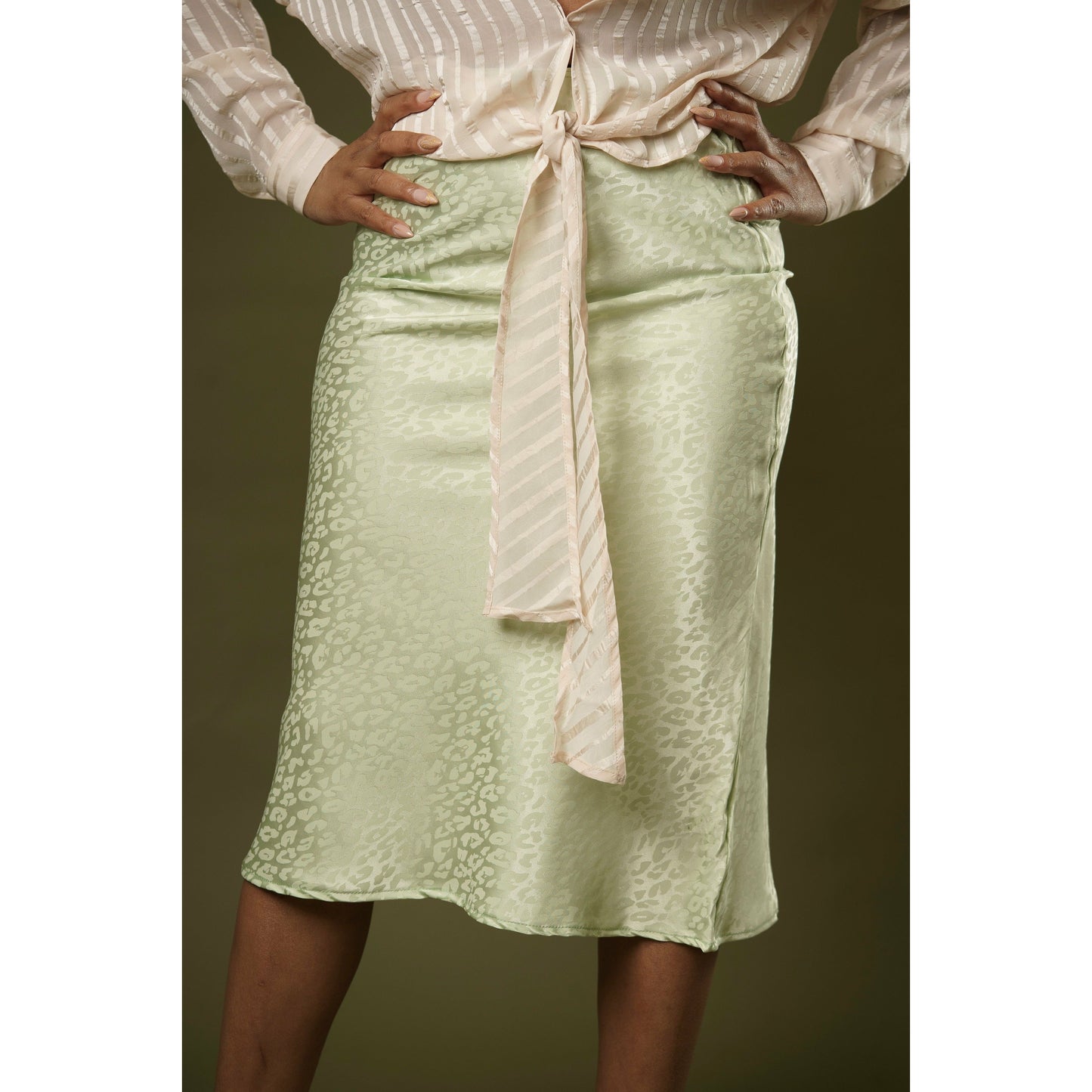 Women's Midi Skirt - White Midi Skirt | Slim Pickings